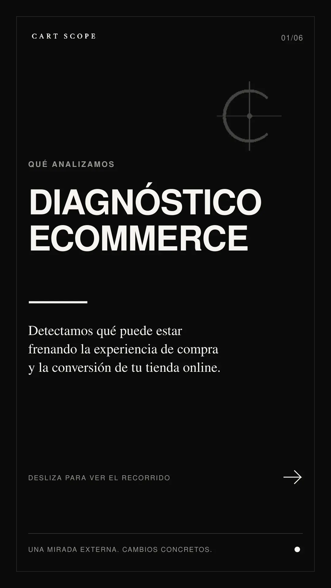 Primera página de una muestra de diagnóstico ecommerce